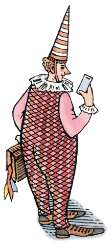 Illustration_11_Clown mit Handy